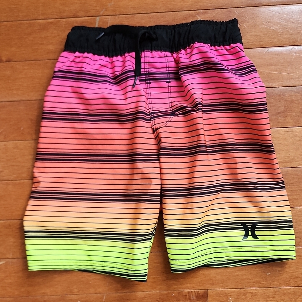 Hurley Kids Swim Trunks - Pink, Orange, Yellow
